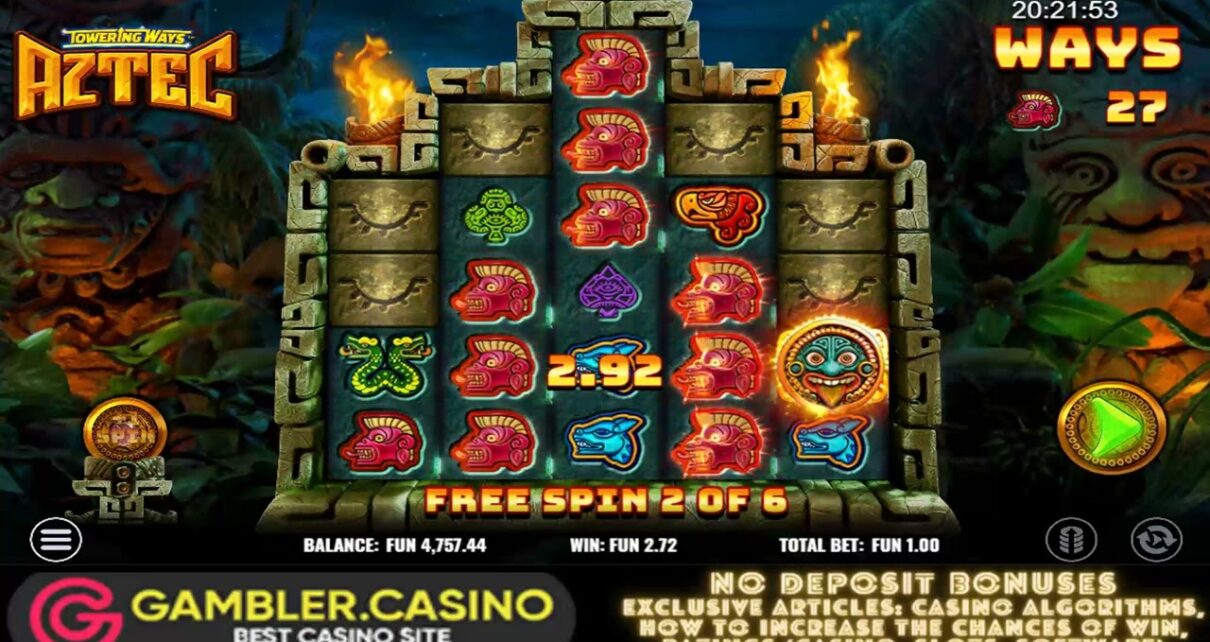 Towering Ways Aztec - online casino slot from Relax Gaming 🏆 Max Win X20,000 ⚠️ Verdict 5 out of 10