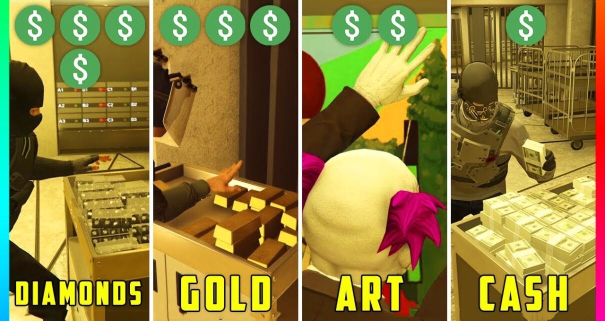 Which Diamond Casino Heist Vault Content Is The BEST: Diamonds VS Gold Vs Artwork VS Cash! (GTA 5)