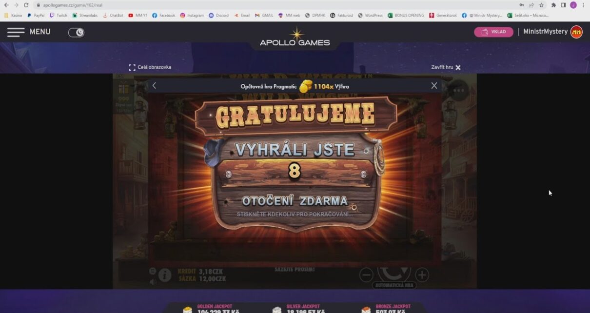 1104x • WILD WEST GOLD • PRAGMATIC PLAY • APOLLO GAMES ONLINE CASINO