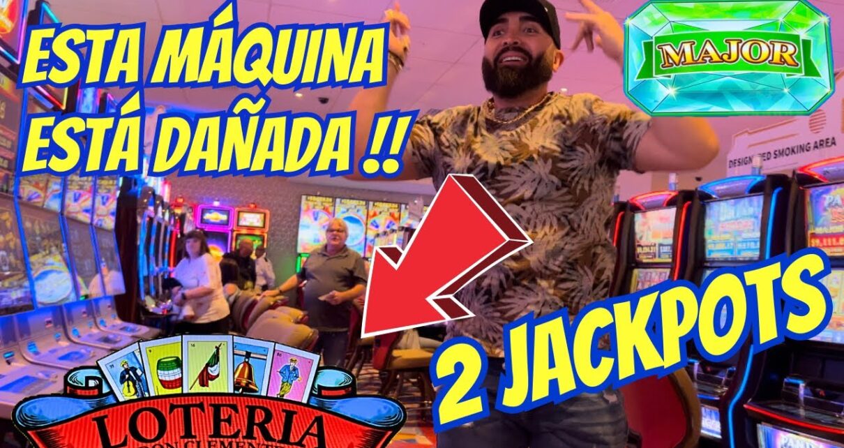 ? 2 JACKPOTS EN LA LOTERIA ! ESTA MAQUINA DEBE ESTAR DAÑADA NOS PAGÓ MUCHOS MAJOR JACKPOTS #casino