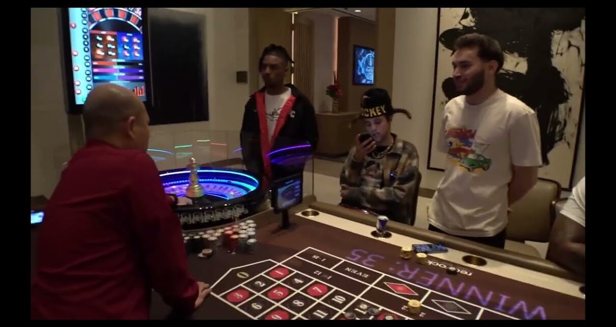 Adin Ross Tries His Luck in Roulette at The cherry Rocks Casino Las Vegas 2023 (Gambling Highlights)