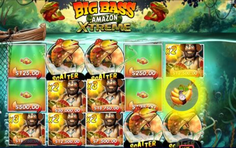 BIG BASS AMAZXON XTREME 4 SCATTERS ENTRY – GOOD WIN 3X MULTIPLIER – BONUS BUY ONLINE CASINO SLOT