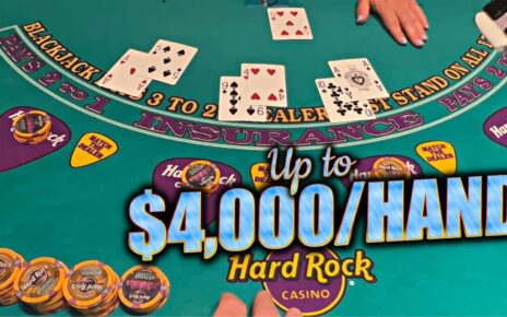 BLACKJACK ,000 Buy In! Most Epic High Limit Session Ever at Hard stone Hollywood ,000/Hands