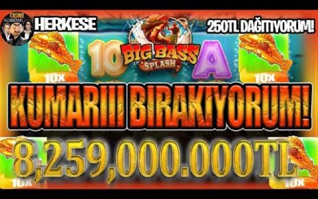 Big Bass Splash MAX WIN | DÜNYA REKORU KIRDIM! 8.6 MILYON TL! 8,635.264.084TL! HERKESE ÇEKİİLİŞ VAR