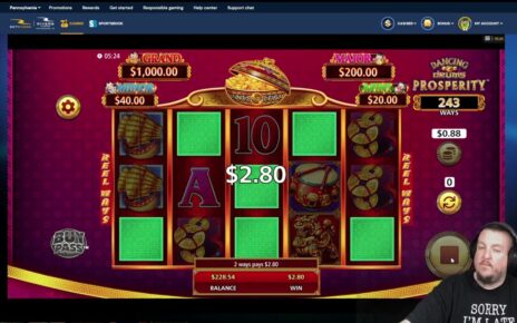 DANCING DRUMS PROSPERITY! BET RIVERS ONLINE CASINO! | JJGeneral1 Gambles