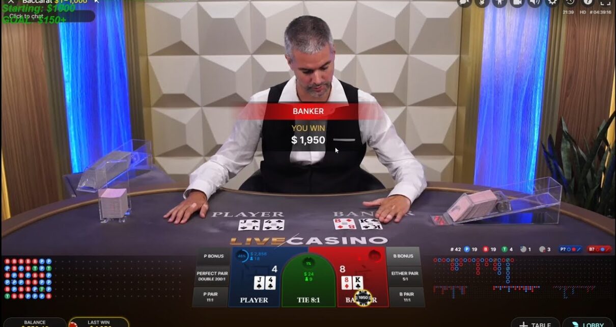 DAY (34) GOAL REACHED !!! +2000 IN 80 Minutes !!! Online Casino Baccrat