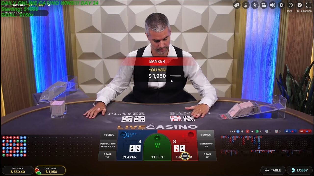 DAY (34) GOAL REACHED !!! +2000 IN 80 Minutes !!! Online Casino Baccrat