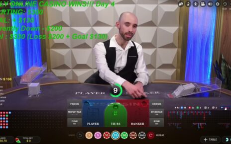 DAY (4) – DAILY GOAL REACHED!!! Online Casino Baccrat ~ ROLLER COASTER SESSION