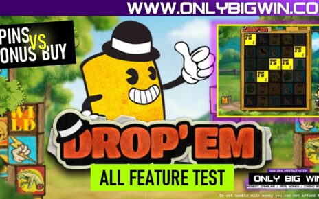 DROP’EM – 5SCATTER SUPER BONUS – All feature Online Casino Slot Test #hacksawgaming