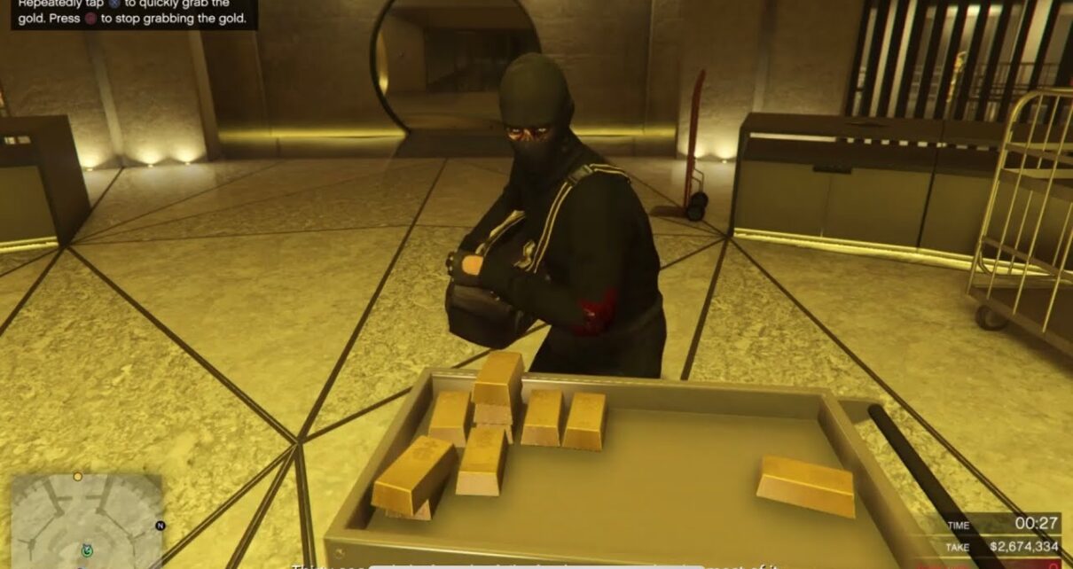 GTA Online Casino Heist Gold 2 participant Full Take (1 hacker + 1 looter)