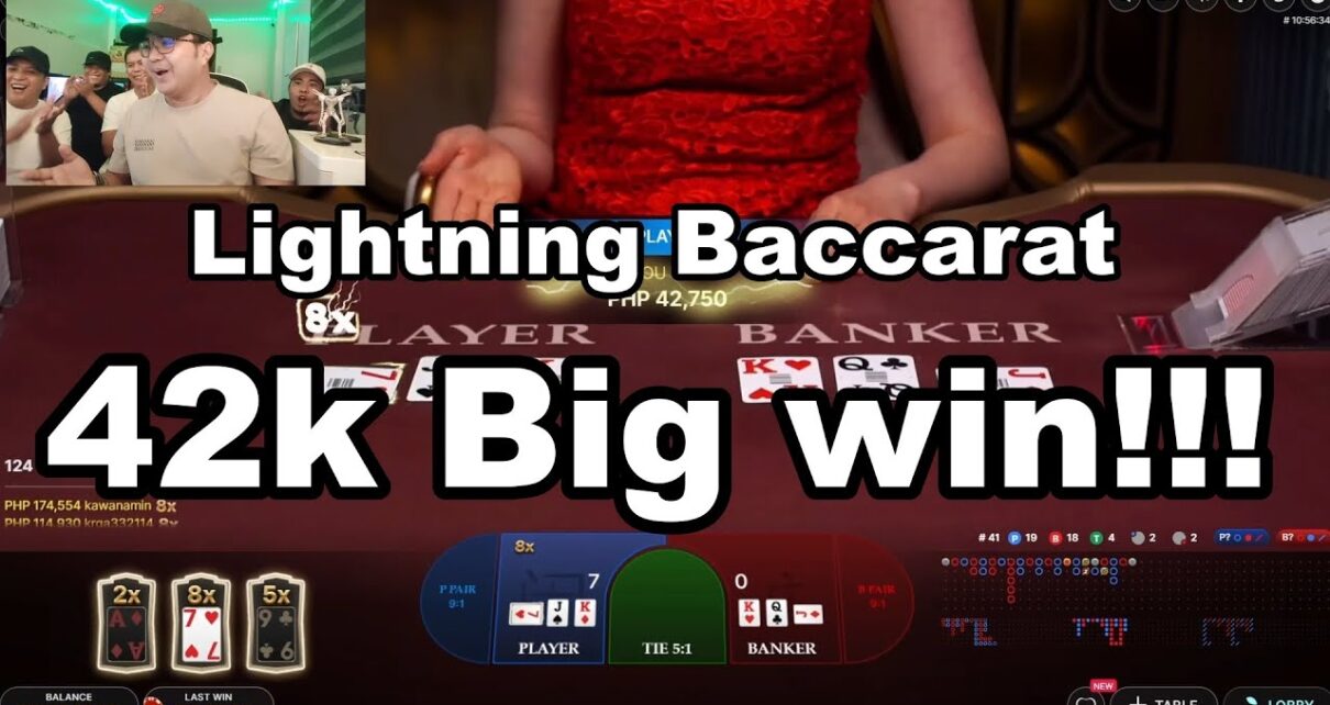 Lightning Baccarat – 40k BIG WIN! #lightningbaccat #baccarat  #gcashgiveway #bigwin #onlinecasino