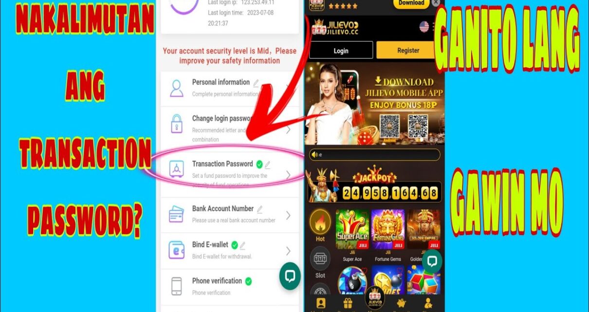 NAKALIMUTAN ANG TRANSACTION PASSWORD? || JILIEVO || ONLINE CASINO PAGCOR-77 ONLINE GAMES NAKALIMUTAN ANG TRANSACTION PASSWORD? || JILIEVO || ONLINE CASINO PAGCOR-77 ONLINE GAMES