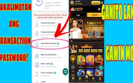 NAKALIMUTAN ANG TRANSACTION PASSWORD? || JILIEVO || ONLINE CASINO PAGCOR-77 ONLINE GAMES