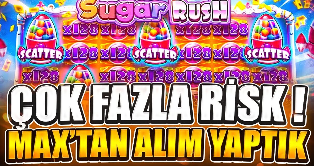 SUGAR RUSH MAX | 100.000 TL ALIM YAPTIK BÜYÜK RİSK NE KADAR ÖDEDİ ? | Big Win