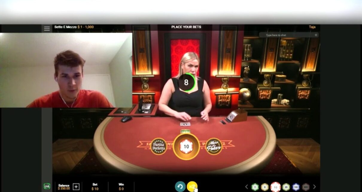Sette E Mezzo WITH LIVE DEALER ONLINE CASINO ITALIAN BLACKJACK NEW GAME !!!