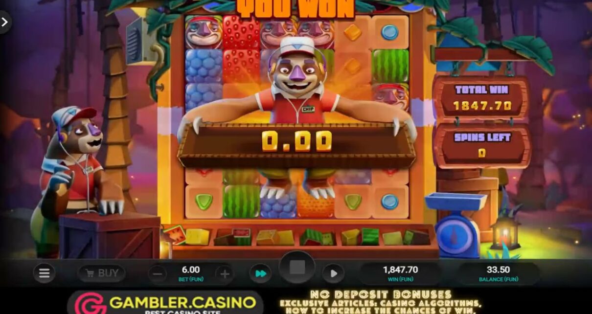 Sloth Tumble – online casino slot from Relax Gaming ? Max Win X100,000 ⚠️ Verdict 6 out of 10