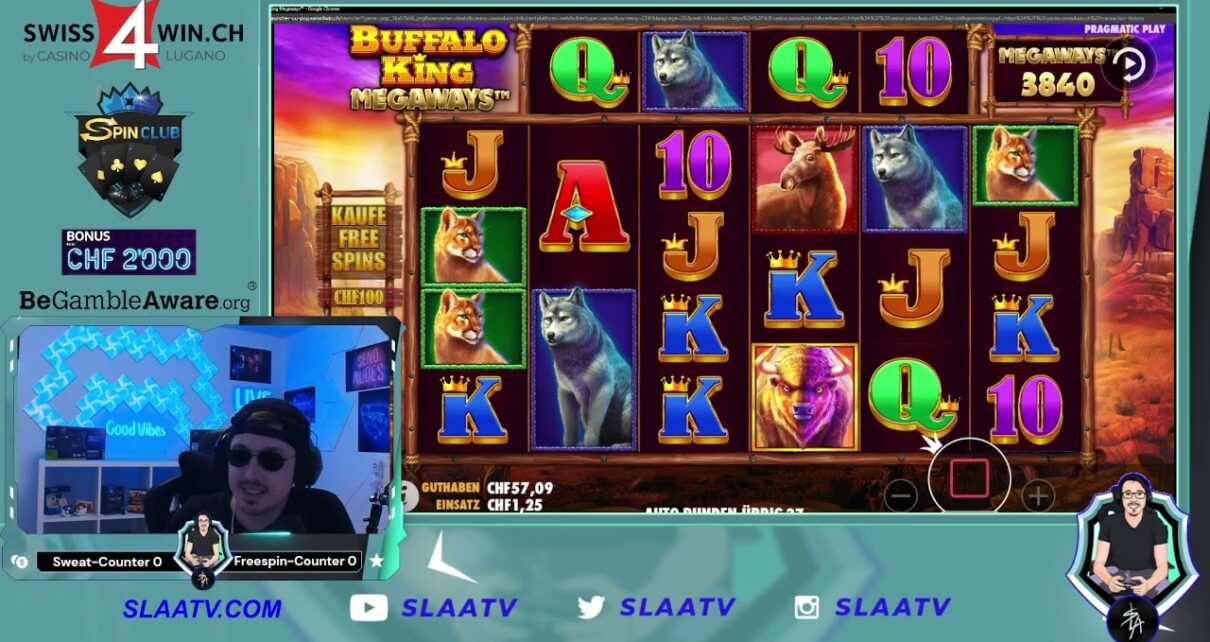 Spin Club – Swiss4Win – Online Casino Streamer – Buffalo King Megaways