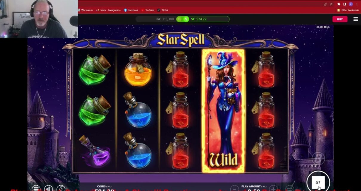 Star Spell 100 games at $.50 per spin on Chumba Casino Online!!!
