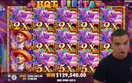 TOP 5 tape WINS ON ONLINE SLOTS ? 5,540 MASSIVE WIN EVER ON HOT FIESTA