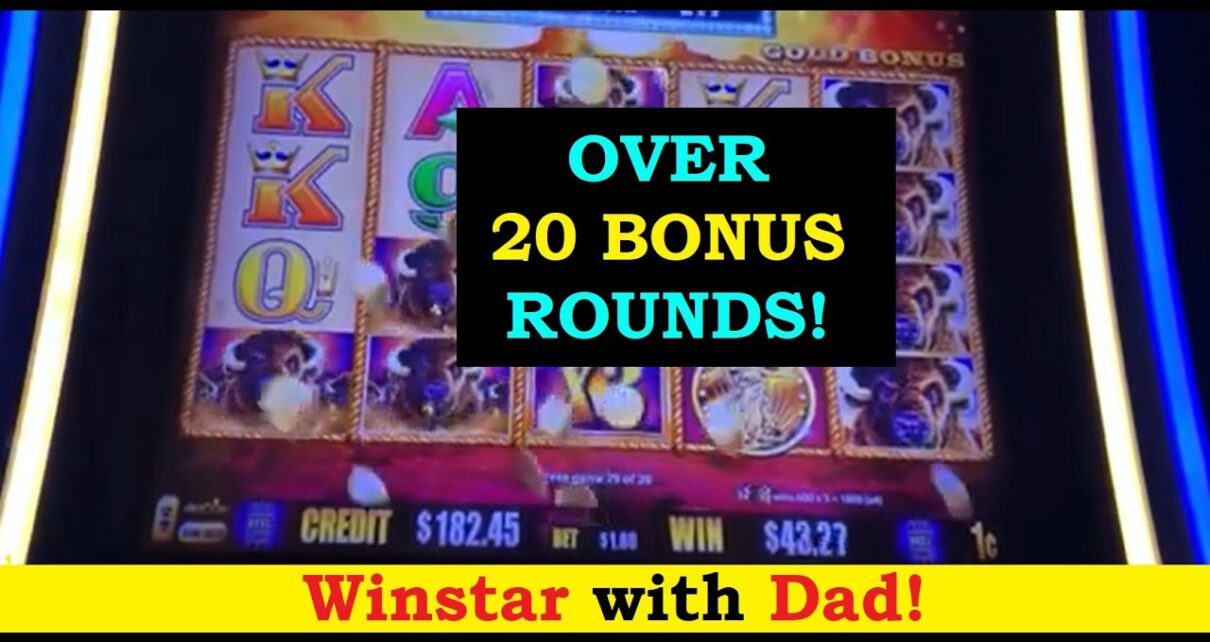 ?WOW?20+ BONUS ROUNDS Winstar Casino Buffalo Gold Slot Machines! Bets 60c to  – WINNING ???