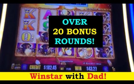 ?WOW?20+ BONUS ROUNDS Winstar Casino Buffalo Gold Slot Machines! Bets 60c to  – WINNING ???