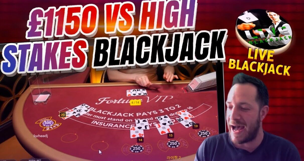 £1150 Vs HIGH STAKES ONLINE BLACKJACK!!