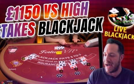 £1150 Vs HIGH STAKES ONLINE BLACKJACK!!