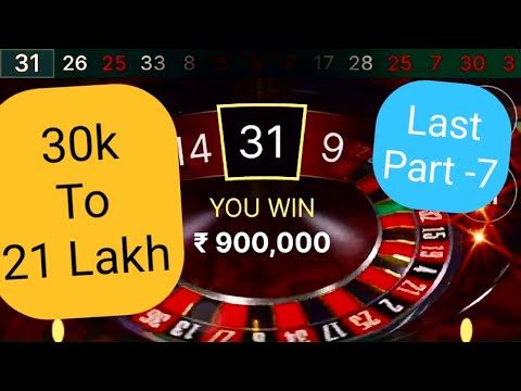 #rouletteking | Best Roulette Trick | Online Casino Games | 30k To 21.6 Lakhs |  Part-7