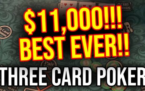 2 STRAIGHT FLUSHES, QUADS AND TRIPS!!! OMG!!! LIVE 3 CARD POKER!! April 25th 2023