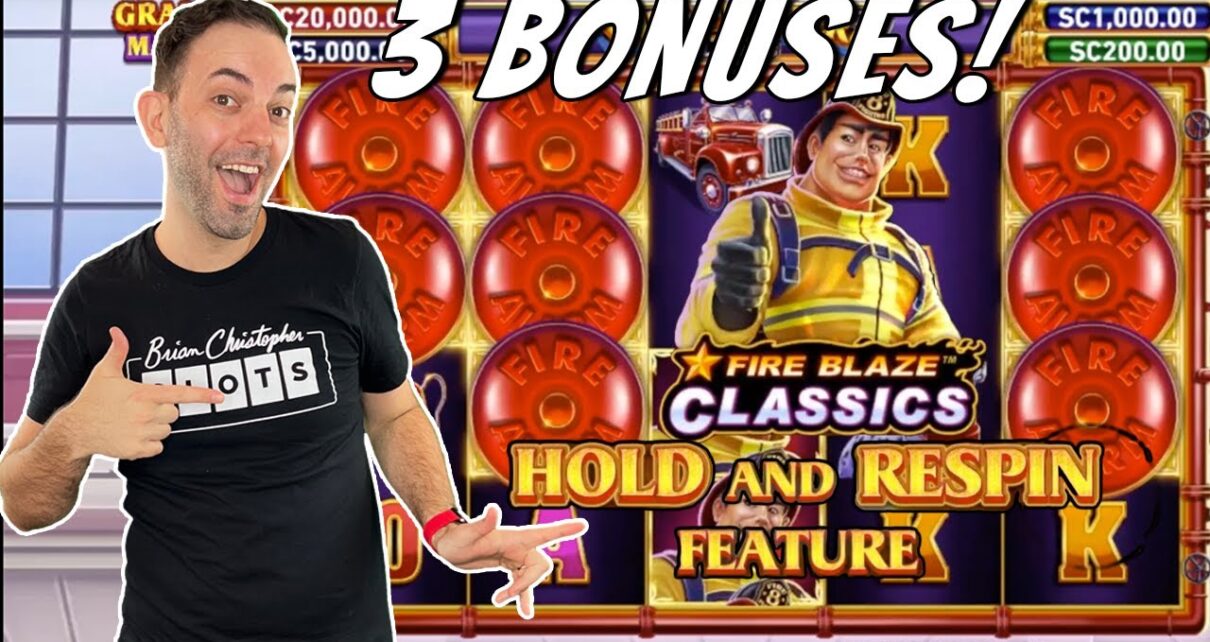 3 Hold & Respin BONUSES! ? Firefighter Fire Blaze Classics ⫸ Chumba Casino