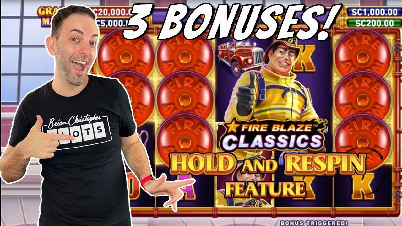 3 Hold & Respin BONUSES! ? Firefighter Fire Blaze Classics ⫸ Chumba Casino