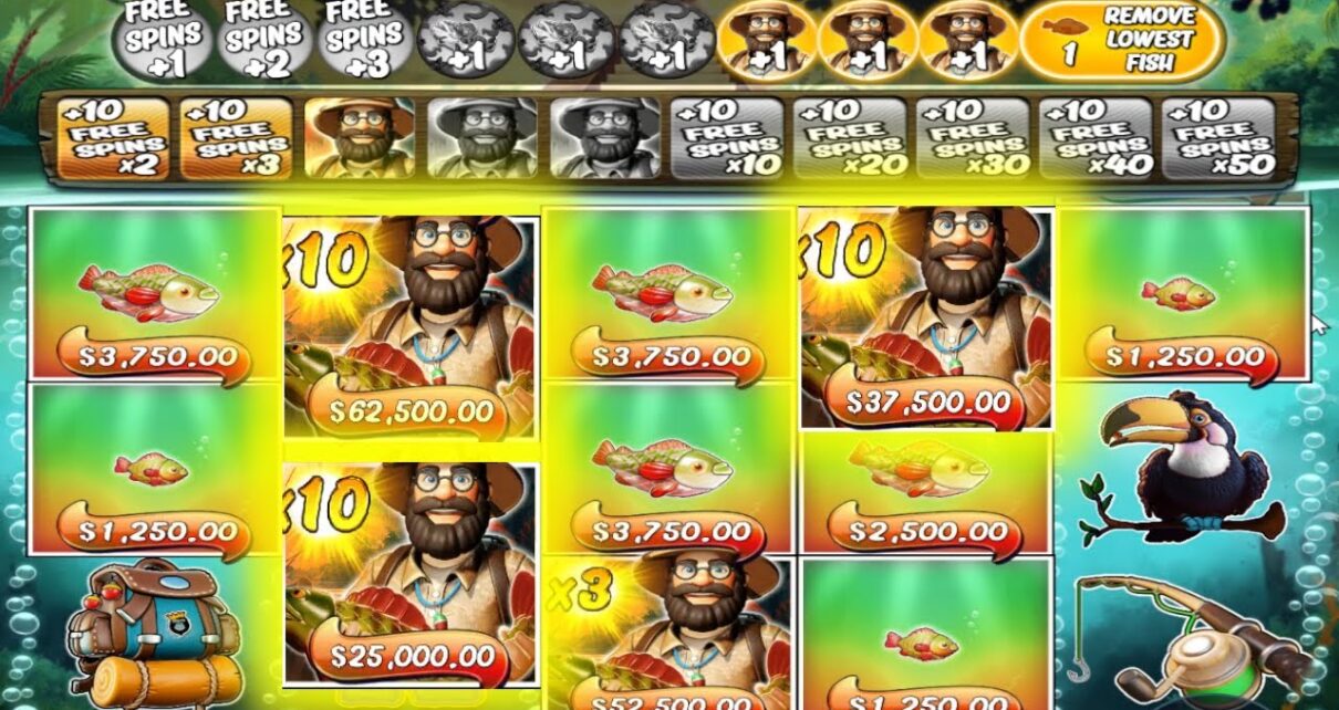 BIG BASS AMAZON XTREME 10X MULTIPLIER EPIC  WIN BONUS BUY ONLINE CASINO SLOT