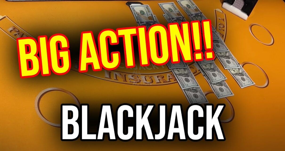 BLACKJACK!! BIG ACTION!! HUGE DOUBLE DOWN!! @renotahoe #ad