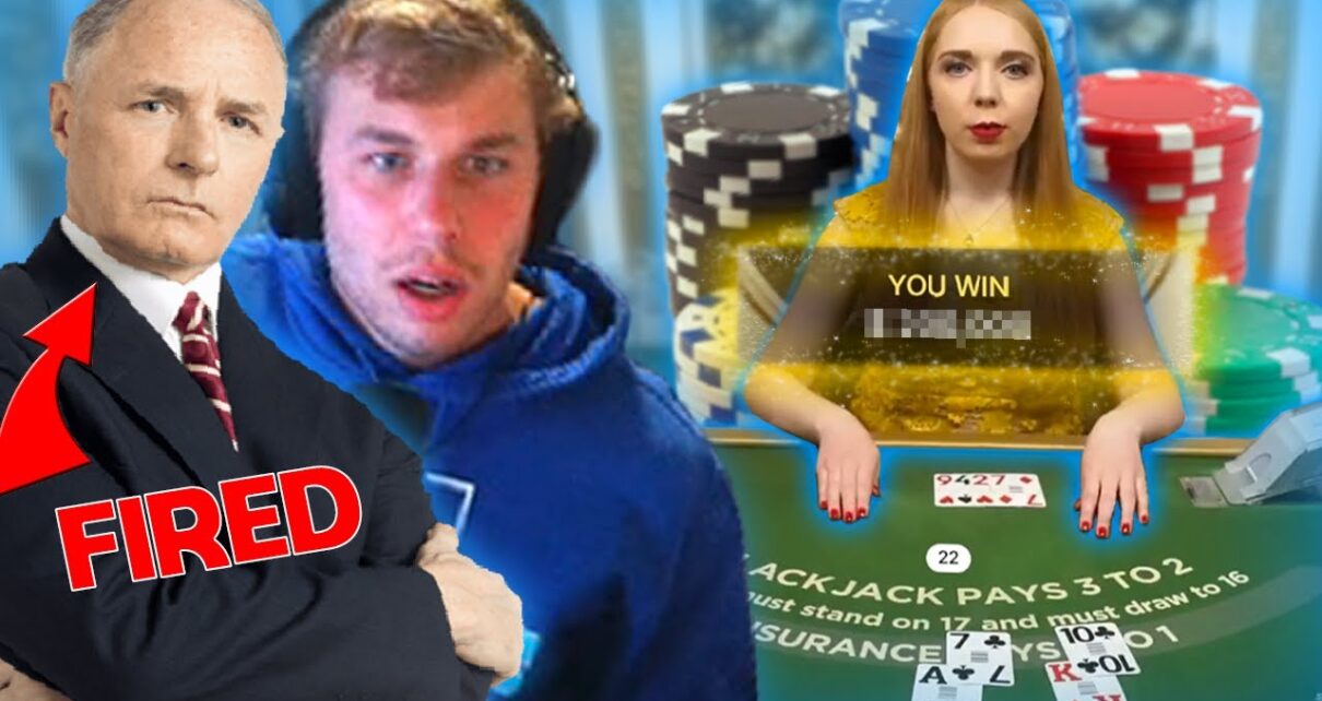 Blackjack Pit Boss gets FIRED Live on my Stream…