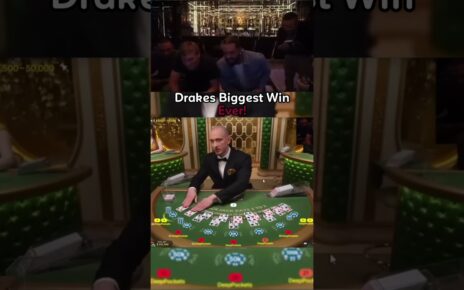 Drake Breaks The tape For Biggest Blackjack Win! #drake #blackjack #gambling #bigwin #maxwin