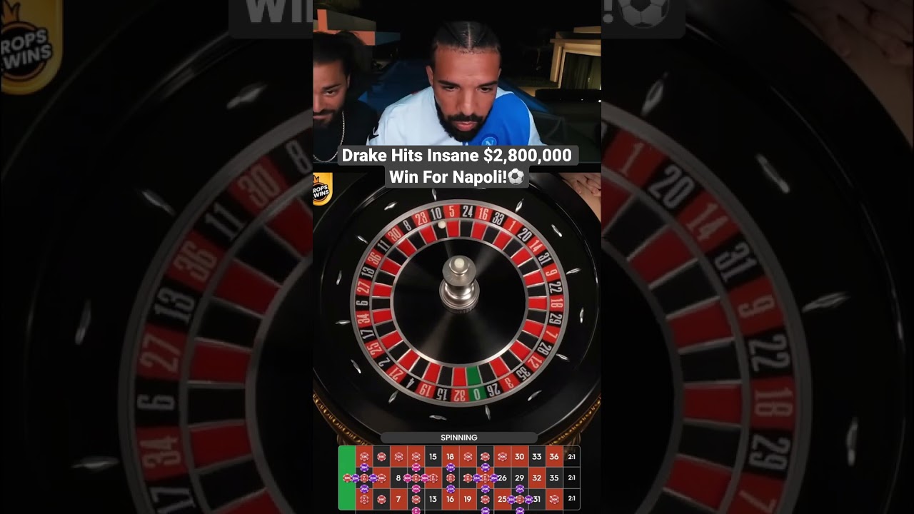 Drake Hits Insane $2,800,000 Win For Napoli! #drake #roulette #napoli #highroller #casino #maxwin