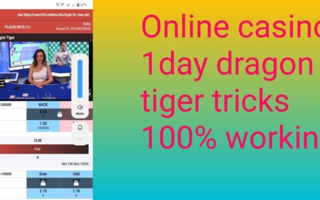 Online casino ! 1day dragon tiger tricks ! Winning ! How to play dragon tiger ! Kaise khele dragon