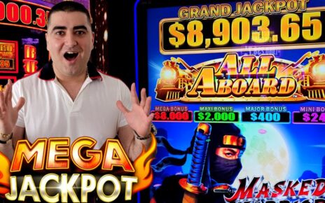 Over x600 MASSIVE JACKPOT On All Aboard Slot Machine