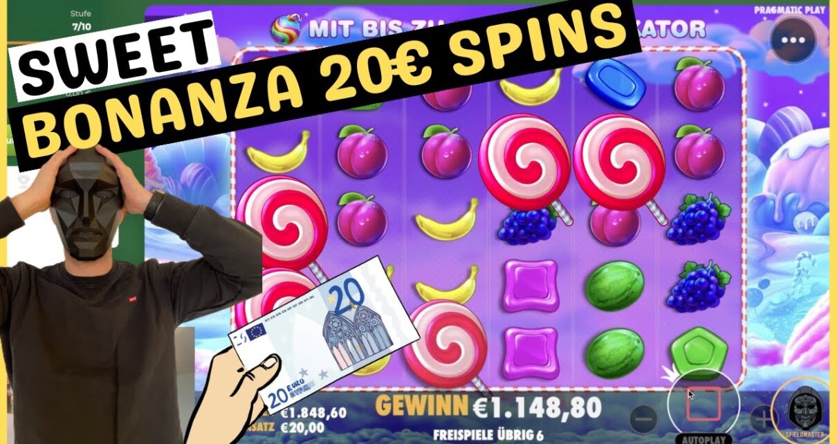 SWEET BONANZA KNALLT  4 x FREISPIELE 20€ EINSATZ | Online Casino Deutsch