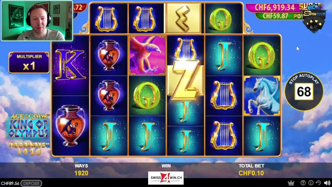 Spin Club - Swiss4Win - Online Casino Streamer - Age of the God King of Olympus