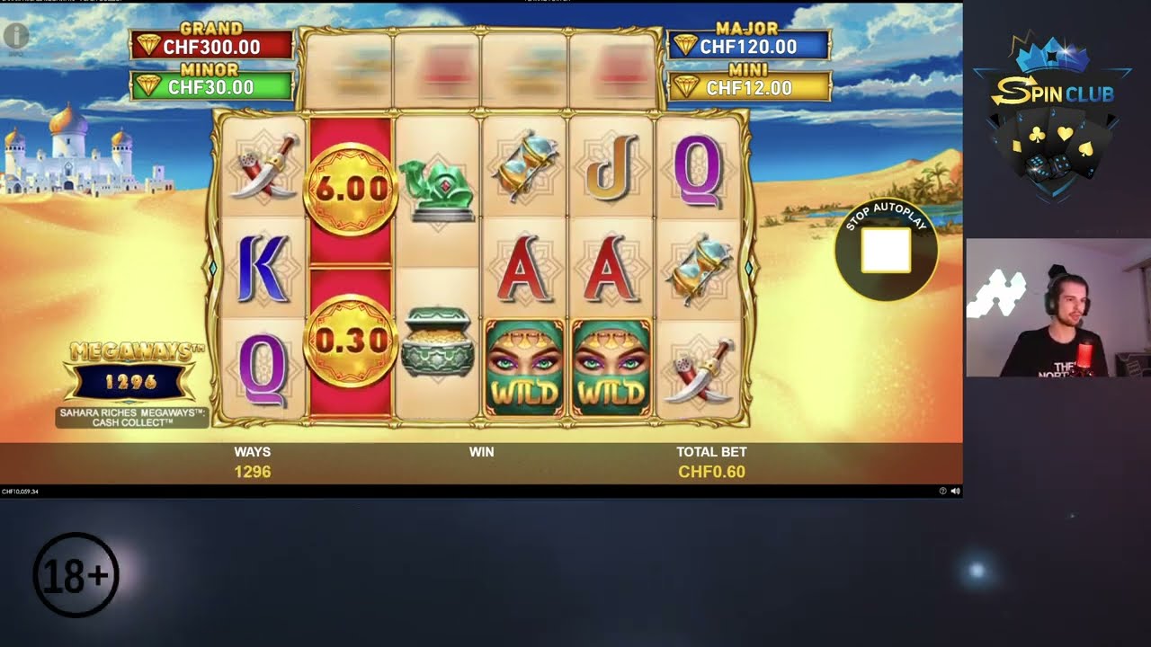 Spin Club - Swiss4Win - Online Casino Streamer - Sahara Riches Megaways  Cash Collect