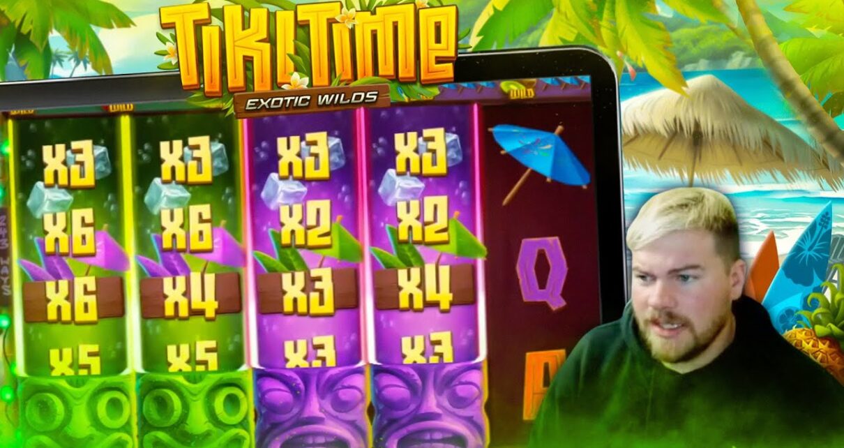 TIKI TIME EXOTIC WILDS!! Epic Big Win! Visit Fruityslots.com For Your Best Online Casino Offers!