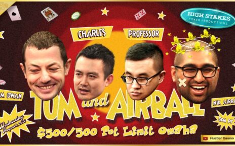 Tom Dwan, Nik Airball, Professor, Charles & DK Play SUPER HIGH STAKES 0/500 POT LIMIT OMAHA!!