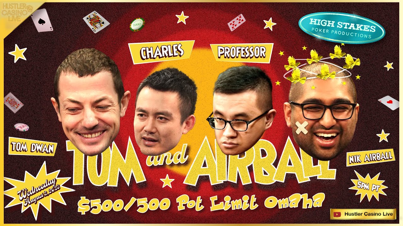 Tom Dwan, Nik Airball, Professor, Charles & DK Play SUPER HIGH STAKES $500/500 POT LIMIT OMAHA!!