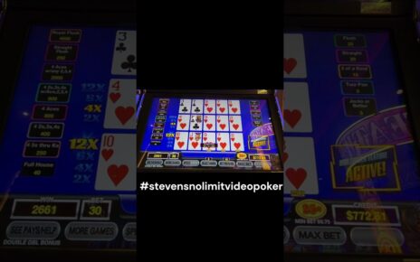 12X Multipliers rising up Again!  #stevensnolimitvideopoker #casino #videopoker