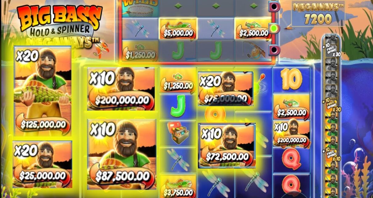 20x tape  BIG BASS HOLD AND SPINNER MEGAWAYS INSANE WIN 3 FISHERMAN 20X BONUS BUY ONLINE CASINO