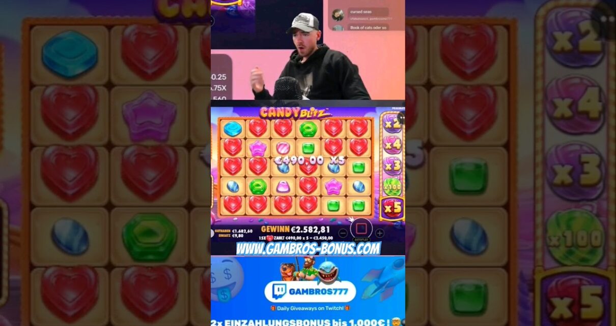 Candy Blitz trifft das Topsymbol! ❤?❤ #casino #onlinecasino #slots #twitch #bigwin #candy #streamer