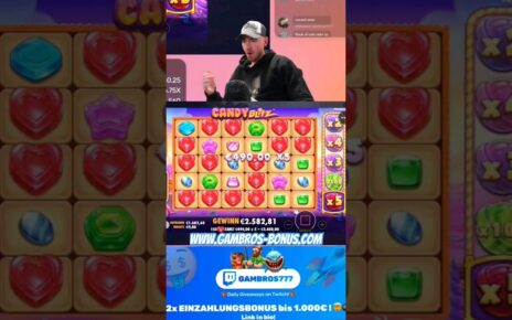 Candy Blitz trifft das Topsymbol! ❤?❤ #casino #onlinecasino #slots #twitch #bigwin #candy #streamer