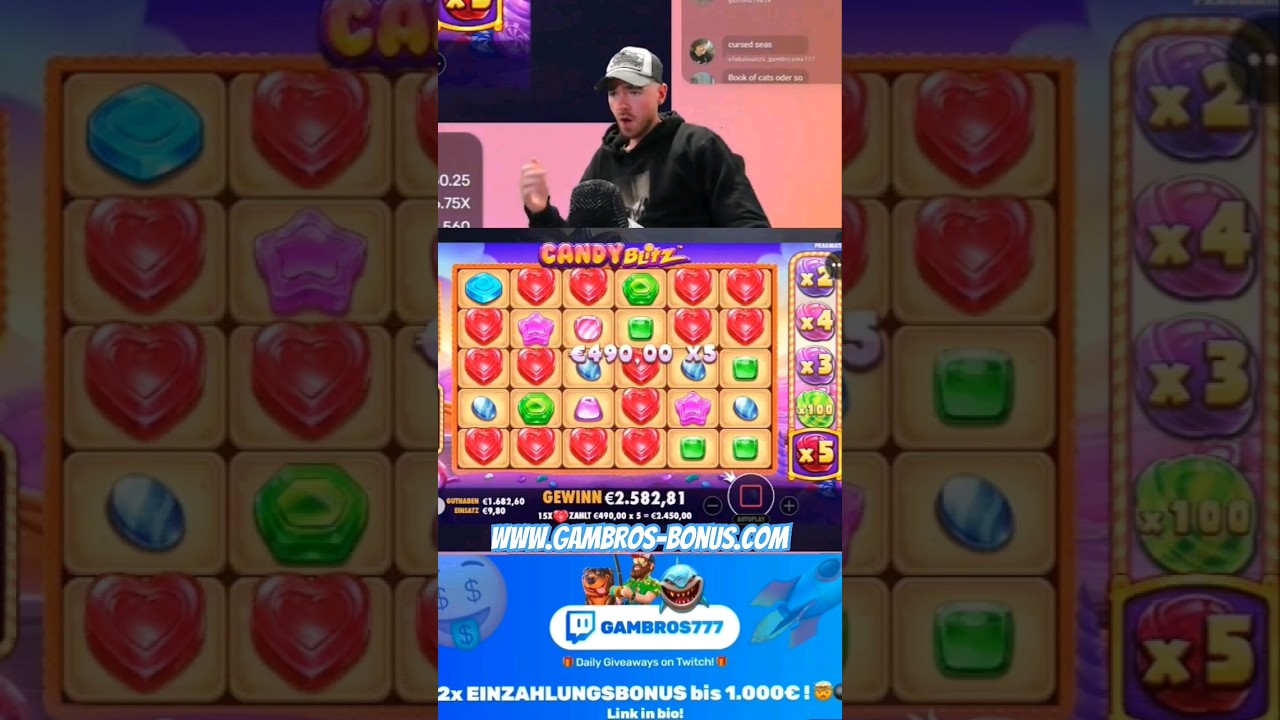 Candy Blitz trifft das Topsymbol! ❤?❤ #casino #onlinecasino #slots #twitch #bigwin #candy #streamer