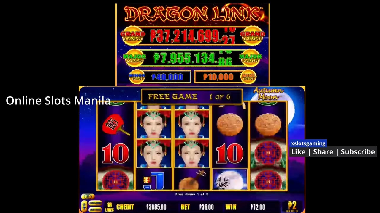 Dragon Link Bonus and Free Spin Online Casino Manila #casino #okada #solaire #slots